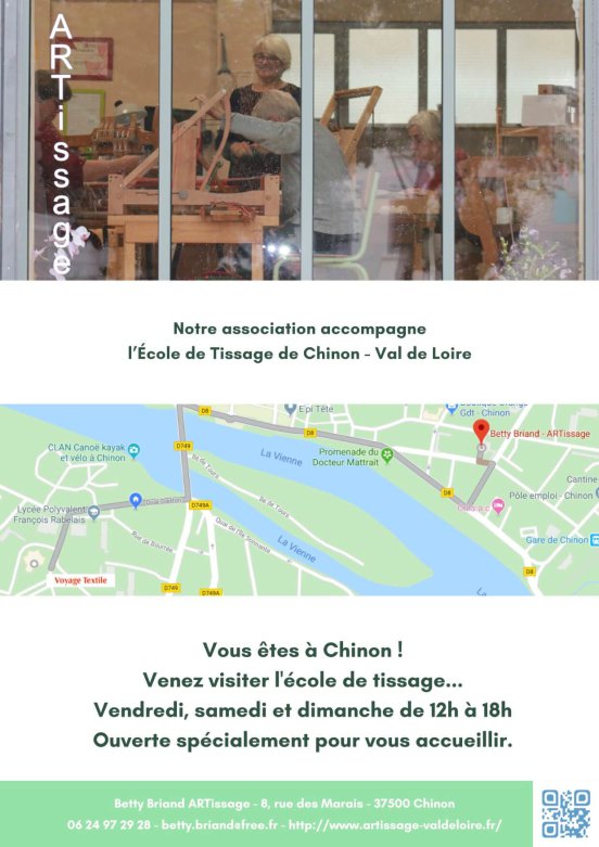 ARTissage ouvert pendant le Voyage Textile à Chinon