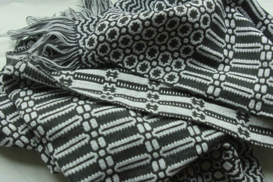 Deflected double weave en laine