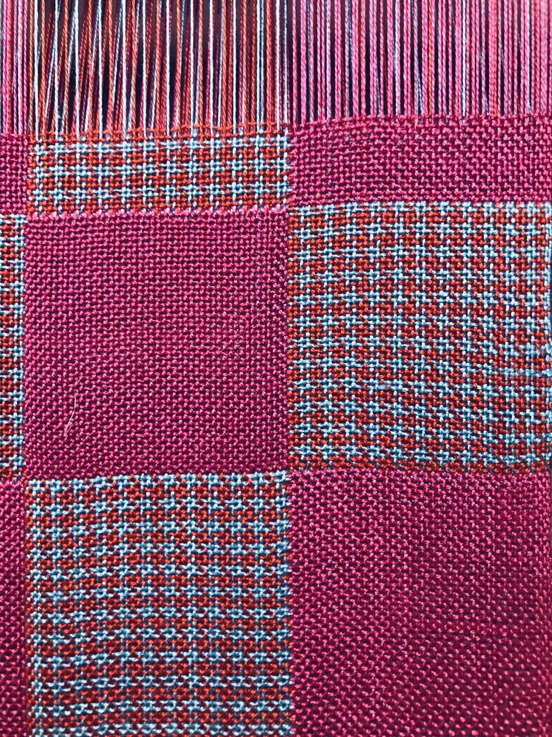 Double tissage weave coton bloc