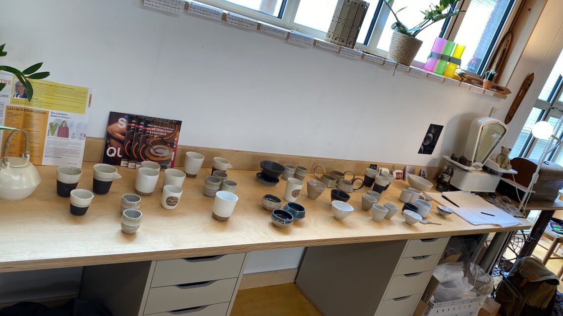 Café Céramique - Les céramistes de Chinons avaient sélectionner quelques tasses pour une dégustation de café