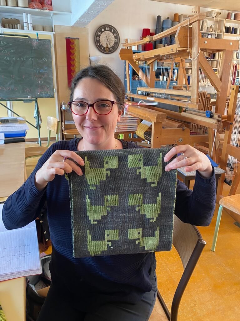 Beau travail de motif sur taqueté